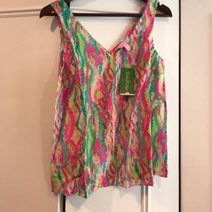 Lilly Pulitzer’s Silk XS NWT V-tank Top